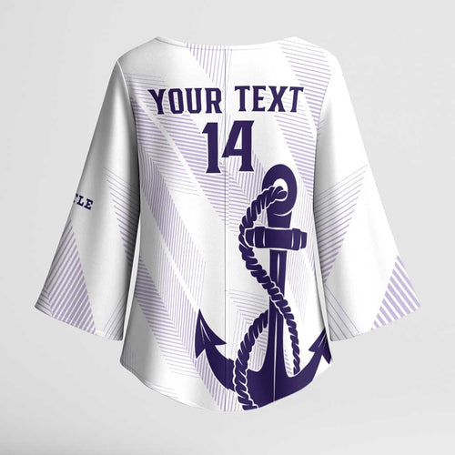 Dockers Football Custom Kimono Sleeve Blouse Fremantle Anchor Simple Style - Aussie Hoodie
