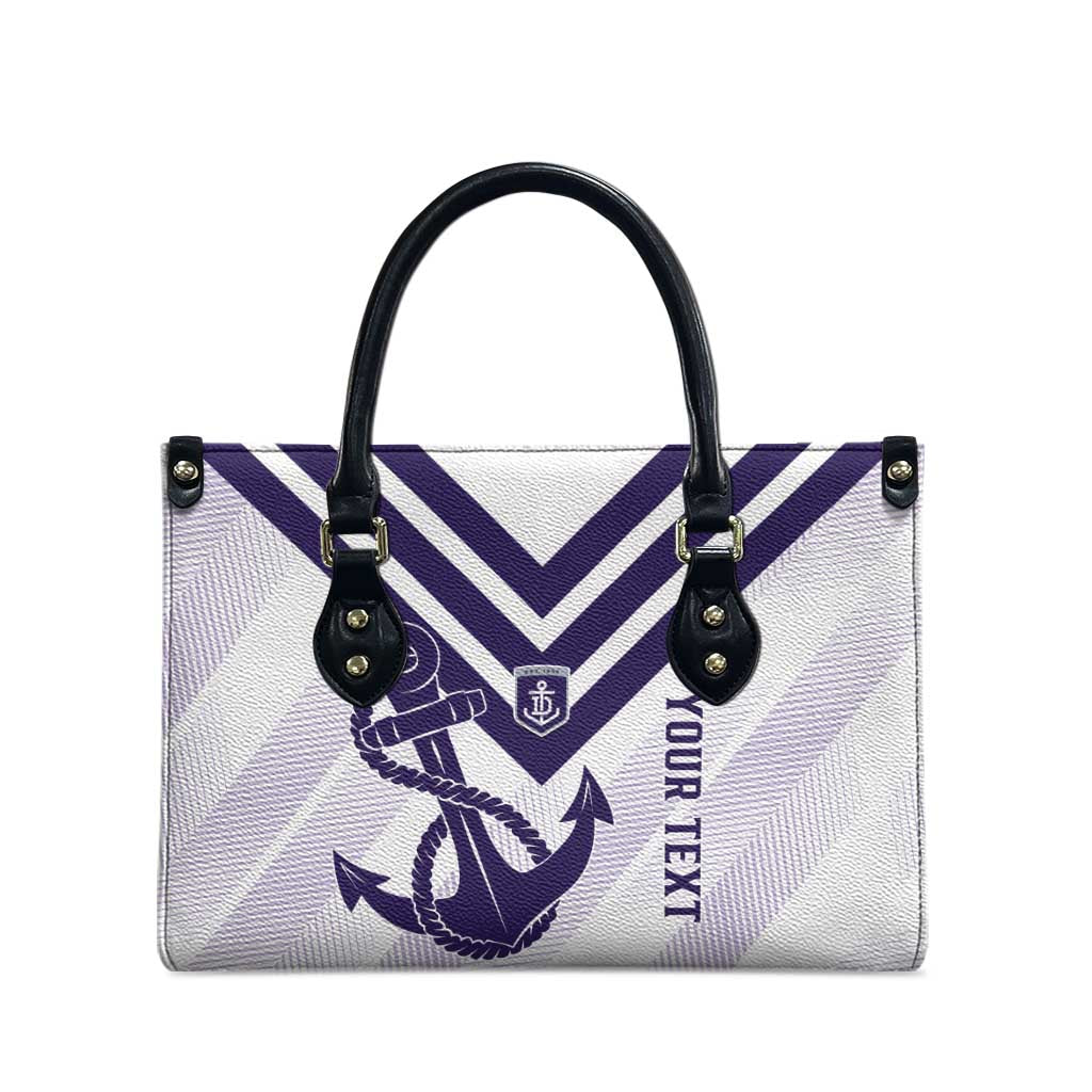 Dockers Football Custom Leather Bag Fremantle Anchor Simple Style - Aussie Hoodie