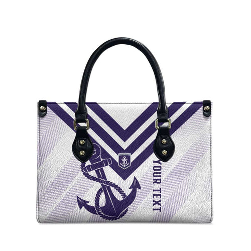 Dockers Football Custom Leather Bag Fremantle Anchor Simple Style - Aussie Hoodie