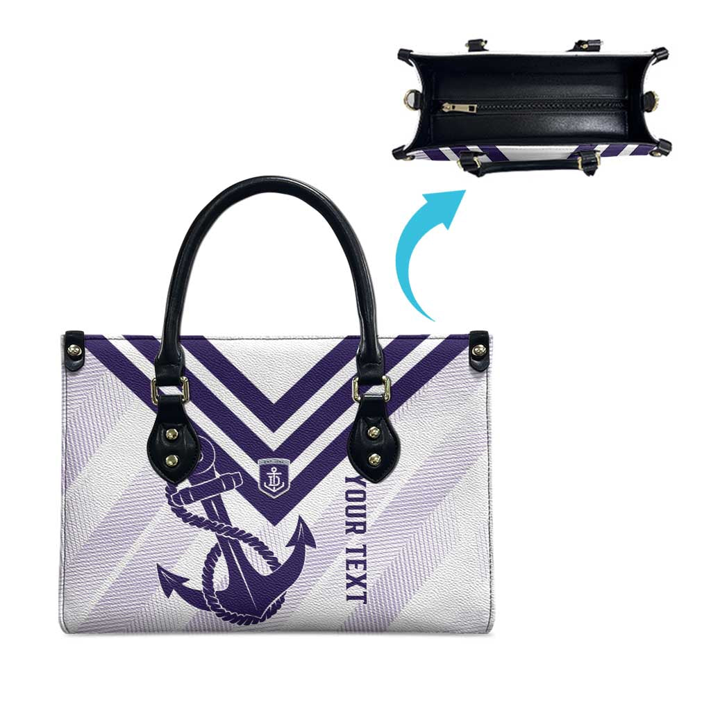 Dockers Football Custom Leather Bag Fremantle Anchor Simple Style - Aussie Hoodie