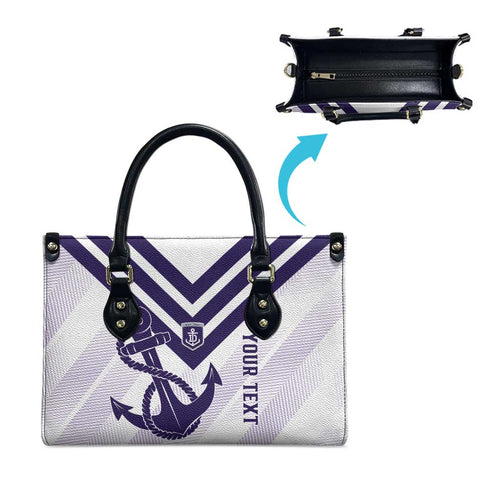 Dockers Football Custom Leather Bag Fremantle Anchor Simple Style - Aussie Hoodie