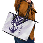 Dockers Football Custom Leather Tote Bag Fremantle Anchor Simple Style - Aussie Hoodie