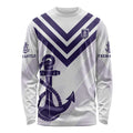 Dockers Football Custom Long Sleeve Shirt Fremantle Anchor Simple Style - Aussie Hoodie