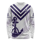 Dockers Football Custom Long Sleeve Shirt Fremantle Anchor Simple Style - Aussie Hoodie