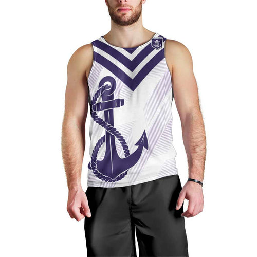 Dockers Football Custom Men Tank Top Fremantle Anchor Simple Style - Aussie Hoodie