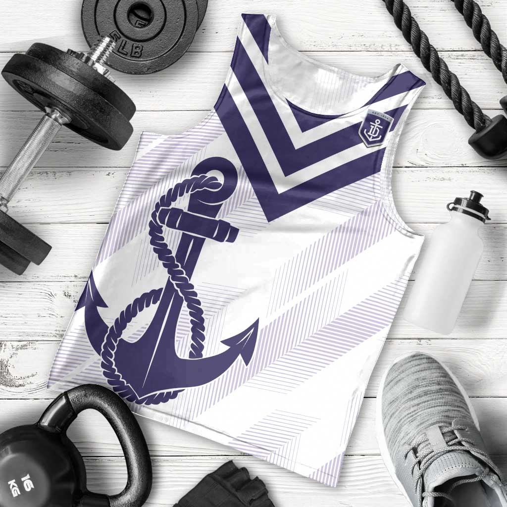Dockers Football Custom Men Tank Top Fremantle Anchor Simple Style - Aussie Hoodie