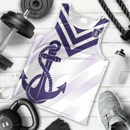 Dockers Football Custom Men Tank Top Fremantle Anchor Simple Style - Aussie Hoodie