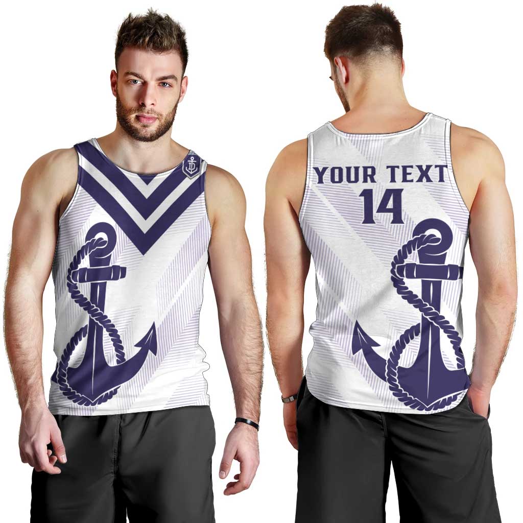 Dockers Football Custom Men Tank Top Fremantle Anchor Simple Style - Aussie Hoodie