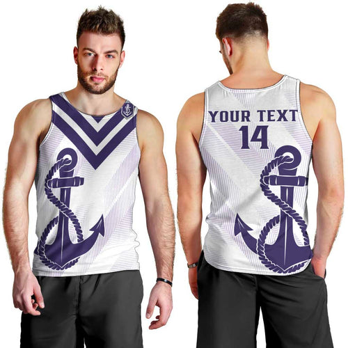 Dockers Football Custom Men Tank Top Fremantle Anchor Simple Style - Aussie Hoodie