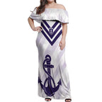 Dockers Football Custom Off Shoulder Maxi Dress Fremantle Anchor Simple Style - Aussie Hoodie