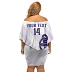 Dockers Football Custom Off Shoulder Short Dress Fremantle Anchor Simple Style - Aussie Hoodie