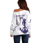 Dockers Football Custom Off Shoulder Sweater Fremantle Anchor Simple Style - Aussie Hoodie