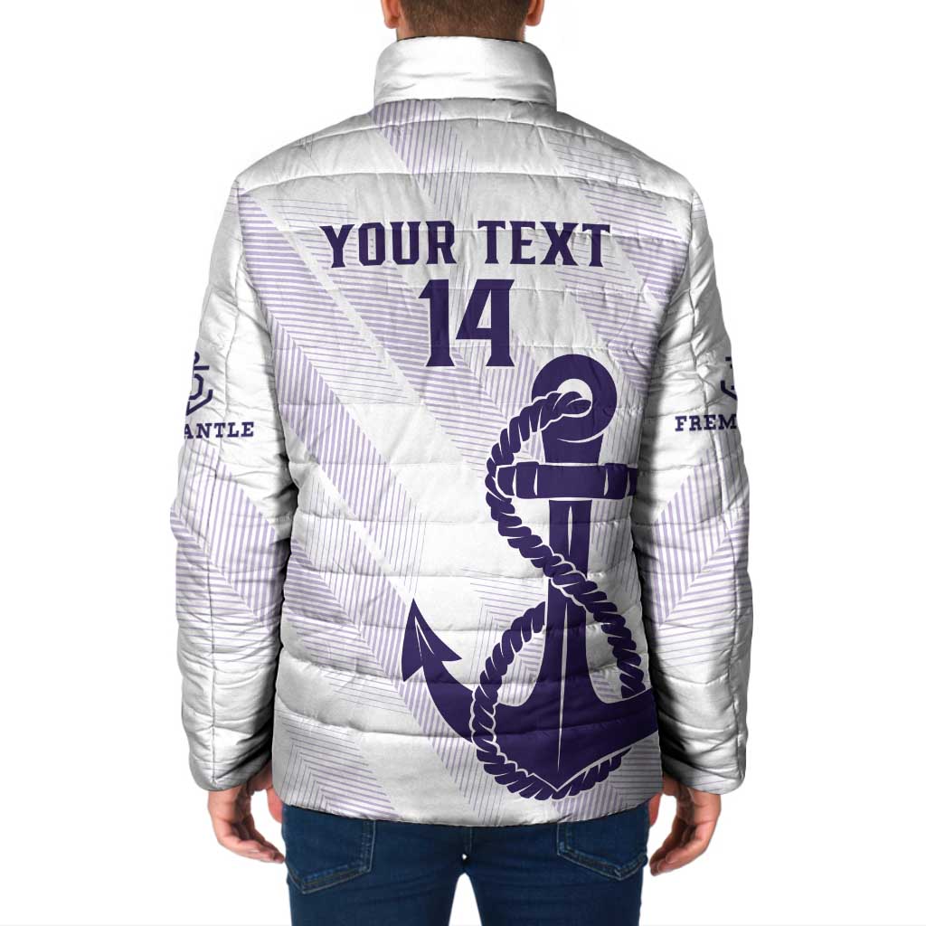 Dockers Football Custom Padded Jacket Fremantle Anchor Simple Style - Aussie Hoodie