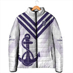 Dockers Football Custom Padded Jacket Fremantle Anchor Simple Style - Aussie Hoodie
