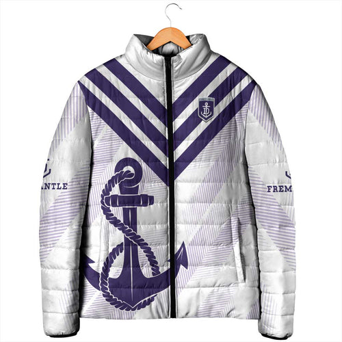 Dockers Football Custom Padded Jacket Fremantle Anchor Simple Style - Aussie Hoodie