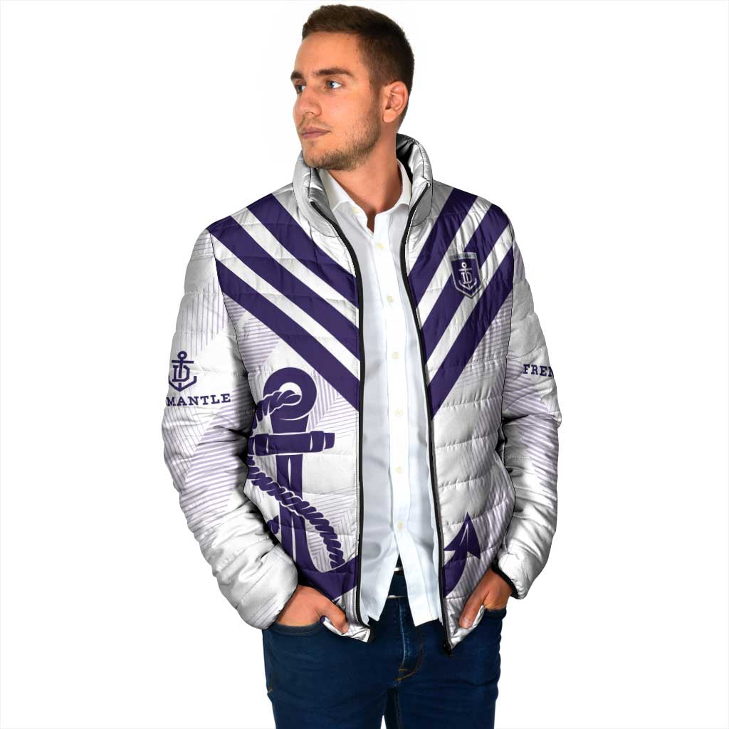 Dockers Football Custom Padded Jacket Fremantle Anchor Simple Style - Aussie Hoodie