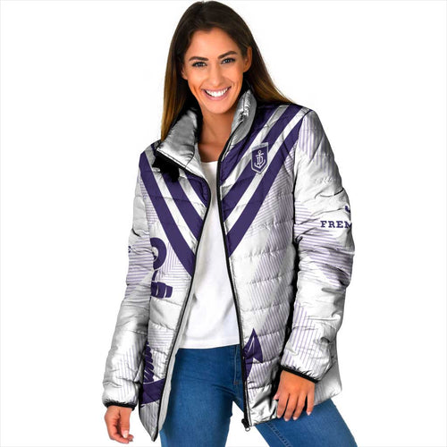 Dockers Football Custom Padded Jacket Fremantle Anchor Simple Style - Aussie Hoodie