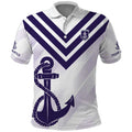 Dockers Football Custom Polo Shirt Fremantle Anchor Simple Style - Aussie Hoodie