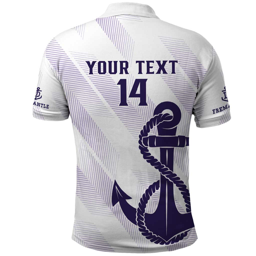 Dockers Football Custom Polo Shirt Fremantle Anchor Simple Style - Aussie Hoodie