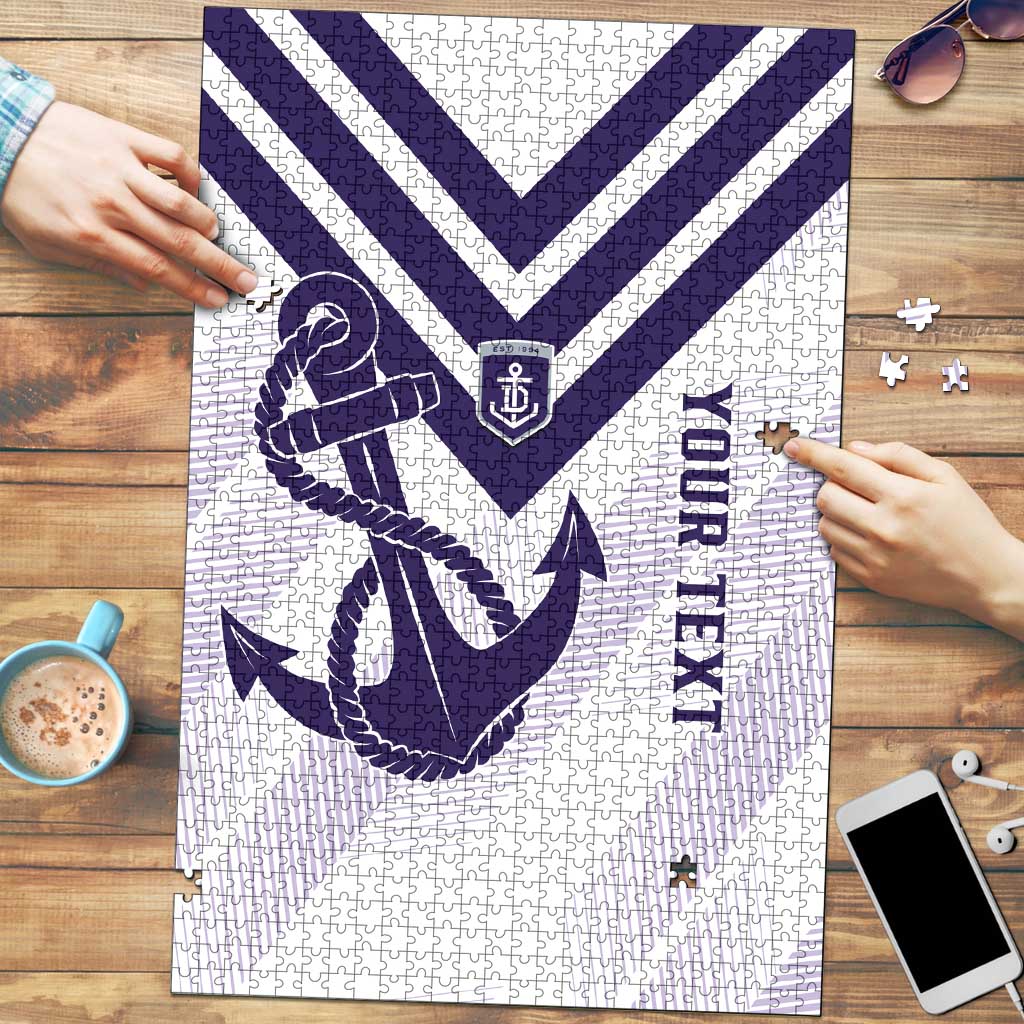 Dockers Football Custom Puzzle Fremantle Anchor Simple Style - Aussie Hoodie