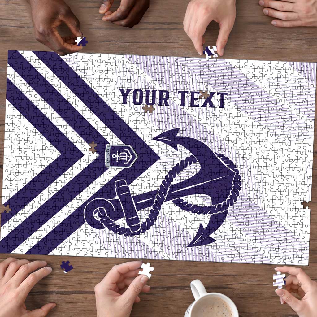 Dockers Football Custom Puzzle Fremantle Anchor Simple Style - Aussie Hoodie