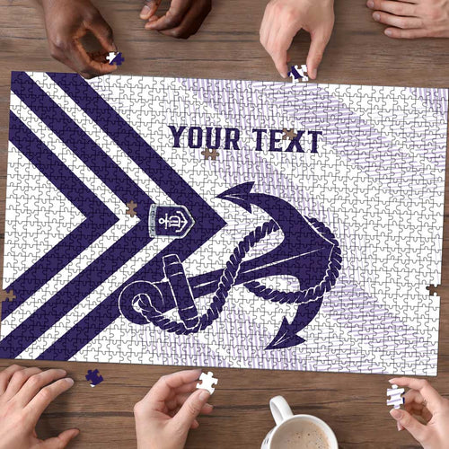 Dockers Football Custom Puzzle Fremantle Anchor Simple Style - Aussie Hoodie