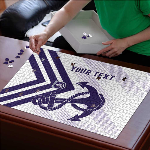Dockers Football Custom Puzzle Fremantle Anchor Simple Style - Aussie Hoodie