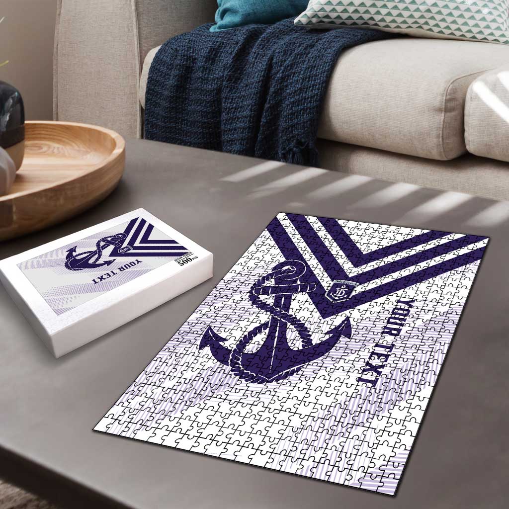 Dockers Football Custom Puzzle Fremantle Anchor Simple Style - Aussie Hoodie