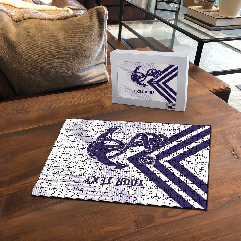 Dockers Football Custom Puzzle Fremantle Anchor Simple Style - Aussie Hoodie
