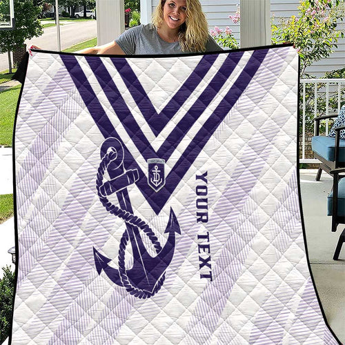 Dockers Football Custom Quilt Fremantle Anchor Simple Style - Aussie Hoodie