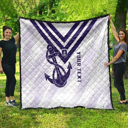 Dockers Football Custom Quilt Fremantle Anchor Simple Style - Aussie Hoodie