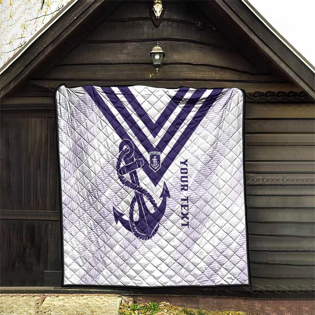 Dockers Football Custom Quilt Fremantle Anchor Simple Style - Aussie Hoodie