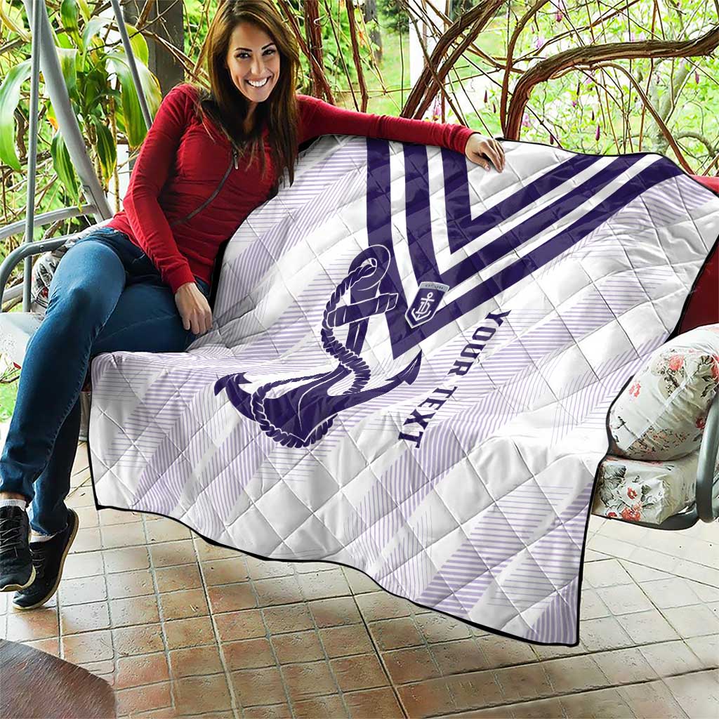 Dockers Football Custom Quilt Fremantle Anchor Simple Style - Aussie Hoodie