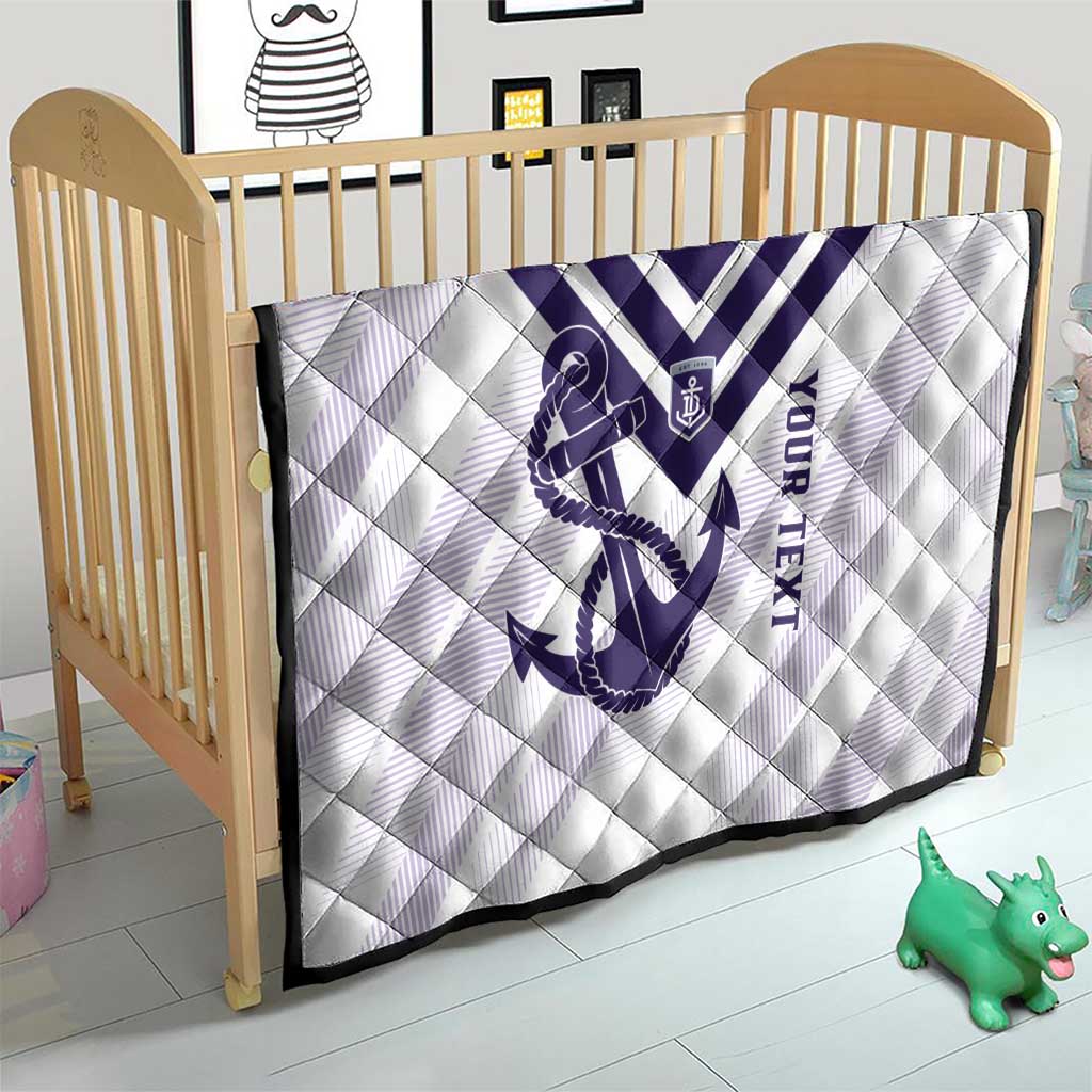 Dockers Football Custom Quilt Fremantle Anchor Simple Style - Aussie Hoodie