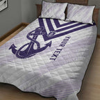 Dockers Football Custom Quilt Bed Set Fremantle Anchor Simple Style - Aussie Hoodie