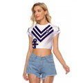 Dockers Football Custom Raglan Cropped T Shirt Fremantle Anchor Simple Style - Aussie Hoodie