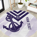 Dockers Football Custom Round Carpet Fremantle Anchor Simple Style - Aussie Hoodie