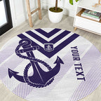 Dockers Football Custom Round Carpet Fremantle Anchor Simple Style - Aussie Hoodie