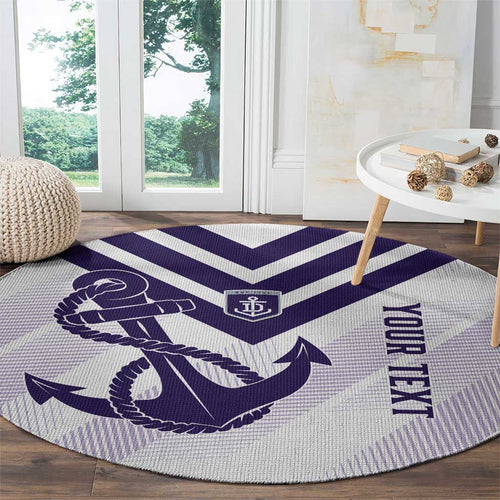 Dockers Football Custom Round Carpet Fremantle Anchor Simple Style - Aussie Hoodie