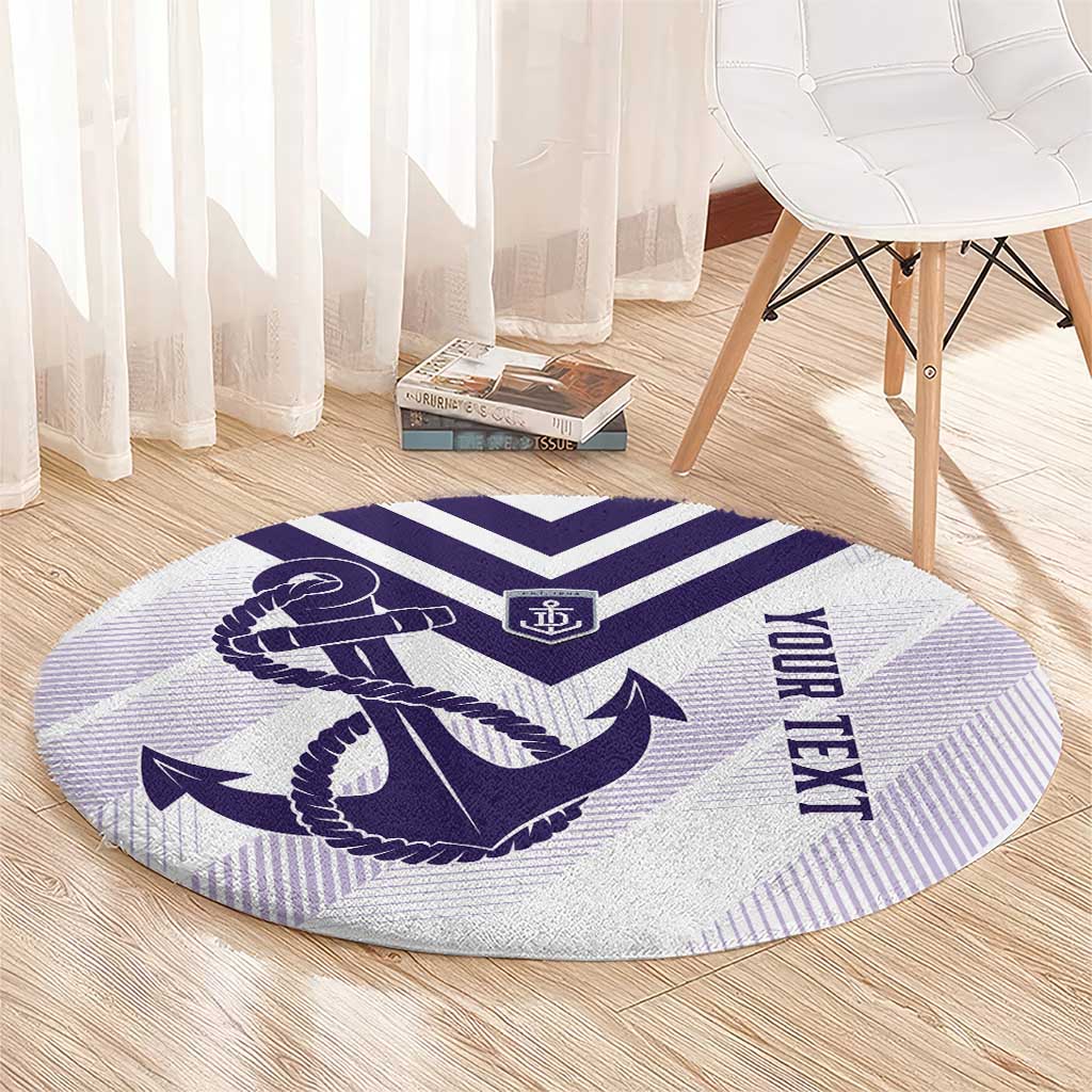 Dockers Football Custom Round Carpet Fremantle Anchor Simple Style - Aussie Hoodie