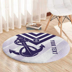 Dockers Football Custom Round Carpet Fremantle Anchor Simple Style - Aussie Hoodie