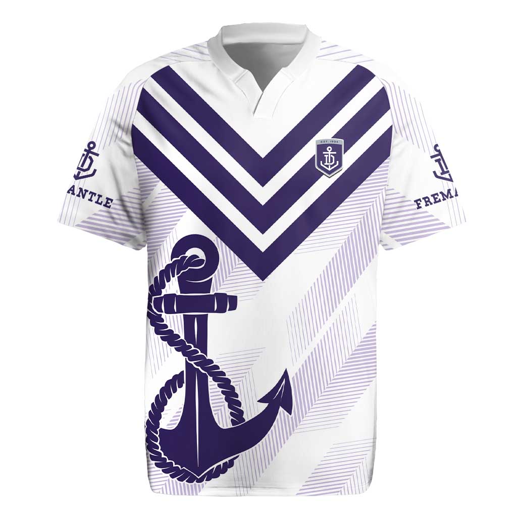 Dockers Football Custom Rugby Jersey Fremantle Anchor Simple Style - Aussie Hoodie