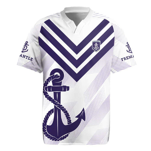 Dockers Football Custom Rugby Jersey Fremantle Anchor Simple Style - Aussie Hoodie