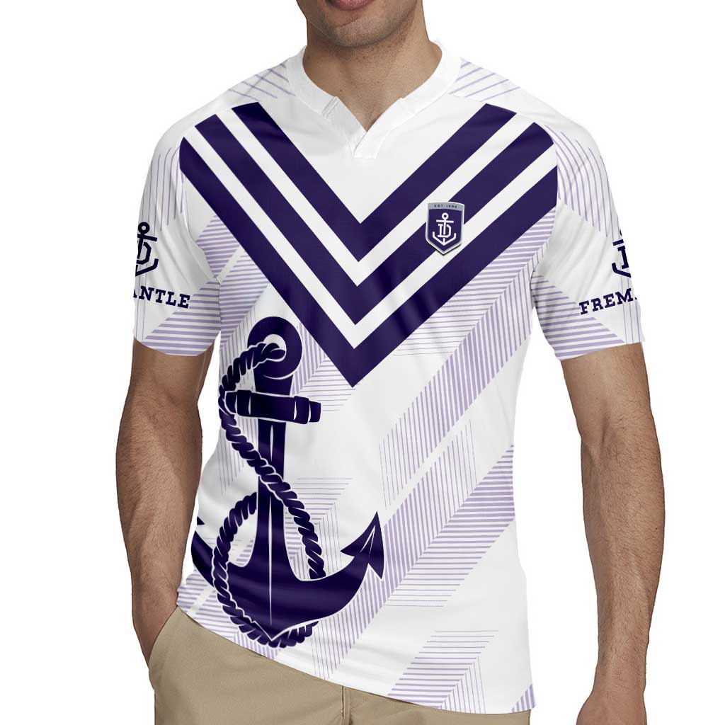Dockers Football Custom Rugby Jersey Fremantle Anchor Simple Style - Aussie Hoodie