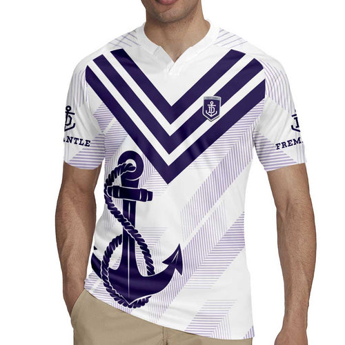 Dockers Football Custom Rugby Jersey Fremantle Anchor Simple Style - Aussie Hoodie