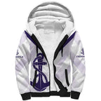 Dockers Football Custom Sherpa Hoodie Fremantle Anchor Simple Style - Aussie Hoodie