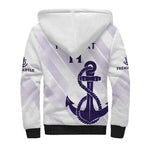 Dockers Football Custom Sherpa Hoodie Fremantle Anchor Simple Style - Aussie Hoodie