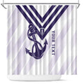 Dockers Football Custom Shower Curtain Fremantle Anchor Simple Style - Aussie Hoodie