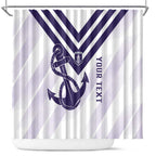 Dockers Football Custom Shower Curtain Fremantle Anchor Simple Style - Aussie Hoodie