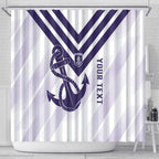 Dockers Football Custom Shower Curtain Fremantle Anchor Simple Style - Aussie Hoodie